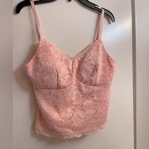 Pink Lace Cami Top